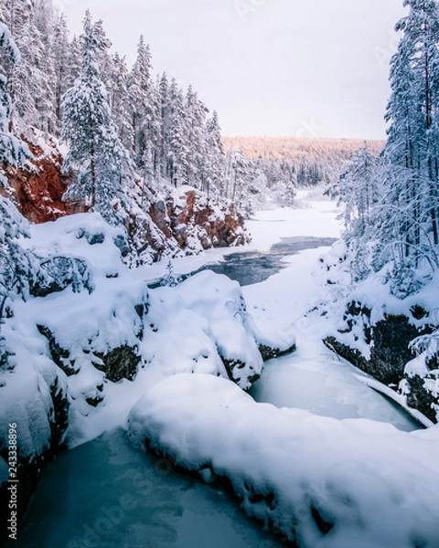 Obraz Ice snowy winter river