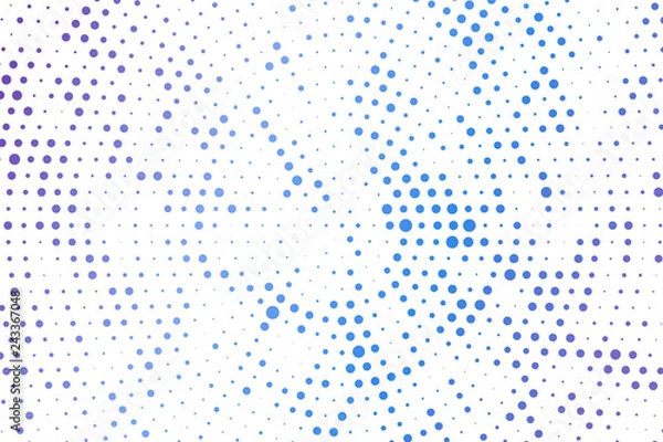 Fototapeta Light blue circles halftone style. Color geometric background. Vector illustration EPS 10.