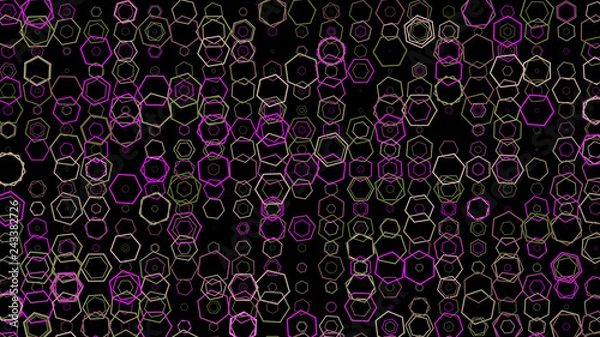 Fototapeta Abstract background pattern with a variety of hexagons.