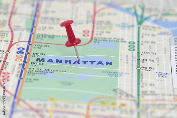 Obraz A Push Pin in Manhattan