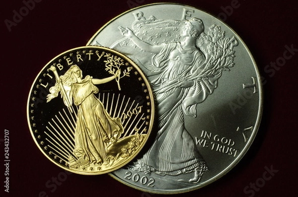 Obraz イーグル金貨　イーグル銀貨