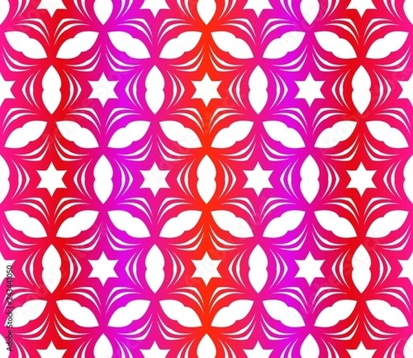 Fototapeta Red vector layout with floral seamless pattern. Pattern for wrapping gifts.