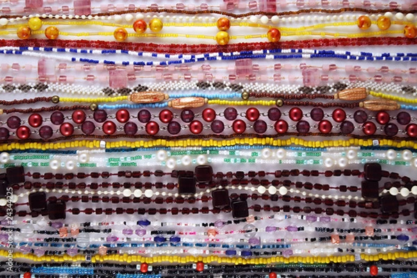 Fototapeta Beads strings background