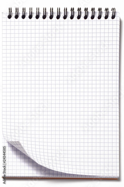 Fototapeta bloc notes à spirale