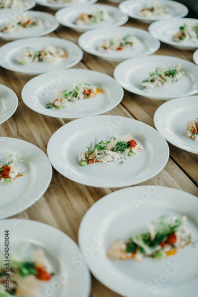 Obraz Preparing the wedding reception