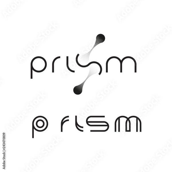 Obraz Prism logo, monogram, vector