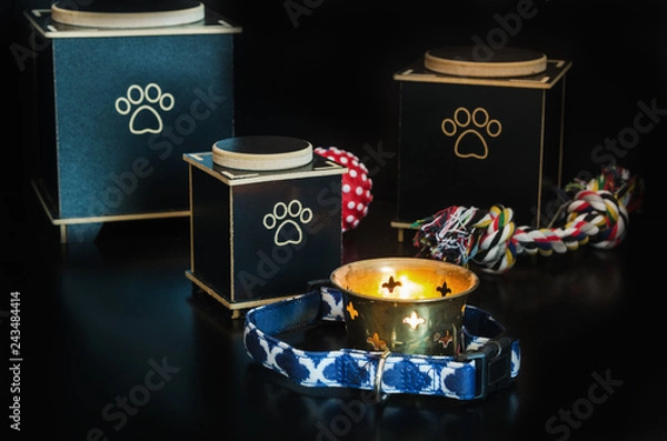 Obraz Black Cremation urn for pets