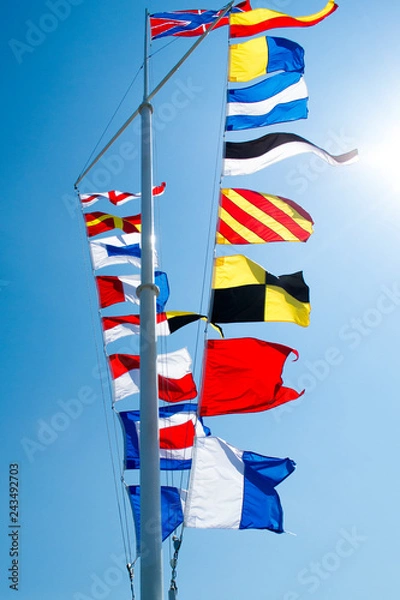 Obraz ship flags, signals, morse code