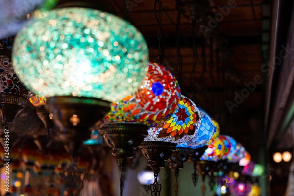 Obraz maroccan style colorful lamp lantern vibrant color