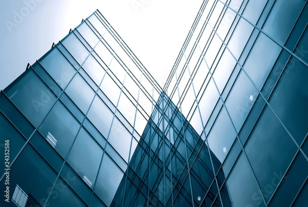 Fototapeta abstract glass side of business building