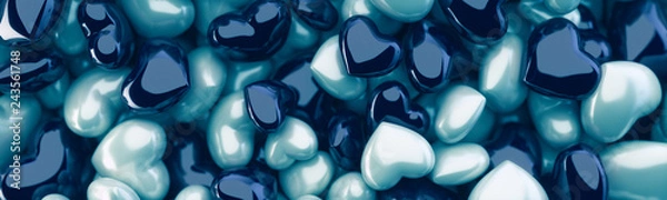 Fototapeta Granatowe serca