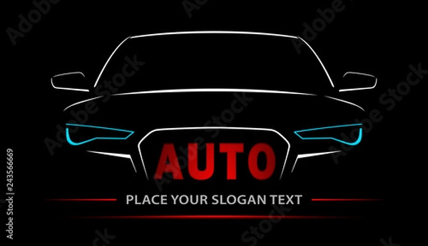 Fototapeta Car Logo Abstract Lines Vector. Vector illustration