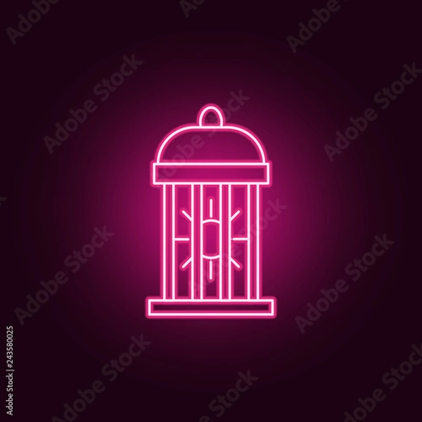 Fototapeta insect killer lamp icon. Elements of pest control and insect in neon style icons. Simple icon for websites, web design, mobile app, info graphics