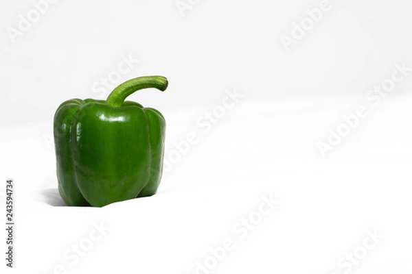 Obraz green pepper on white background