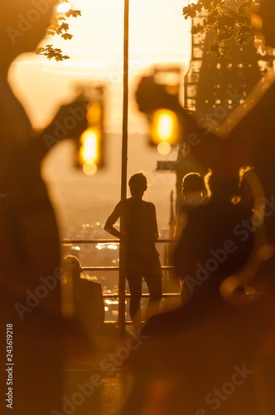 Obraz Abends auf dem Freiburger Schlossberg