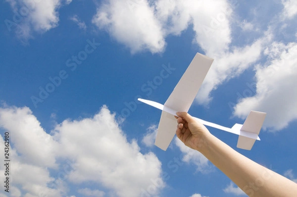 Obraz papierowy samolot