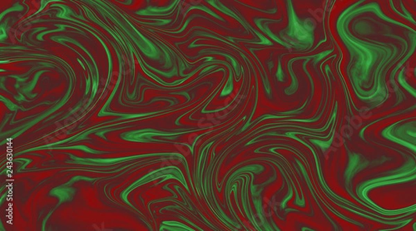 Fototapeta Red and Green Abstract Liquify Effect Background Texture