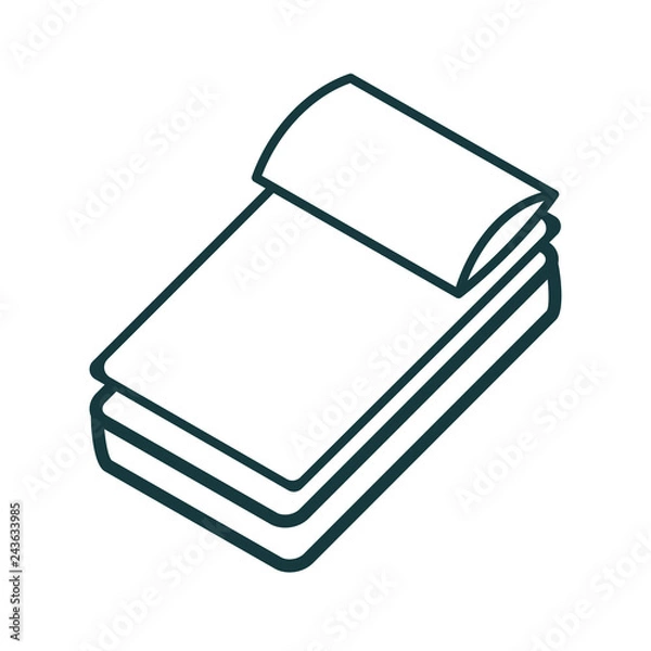 Fototapeta Case shell for protection linear simple isometric icon