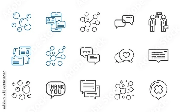 Fototapeta chatting icons set