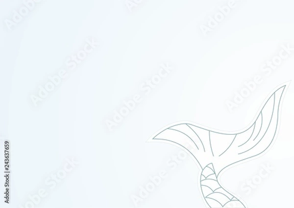 Obraz silhouette of mermaids tail