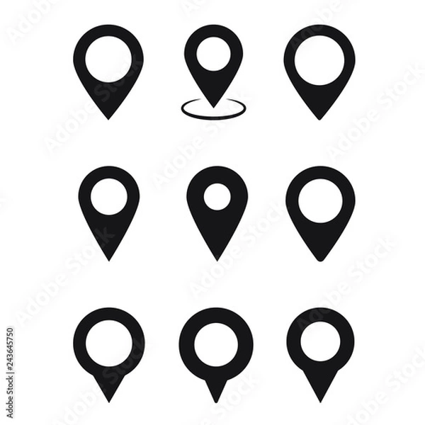 Fototapeta Maps pin. Location map icon.