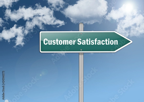 Obraz Signpost "Customer Satisfaction"
