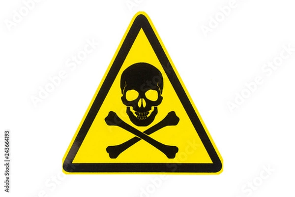 Fototapeta danger sign on isolated background
