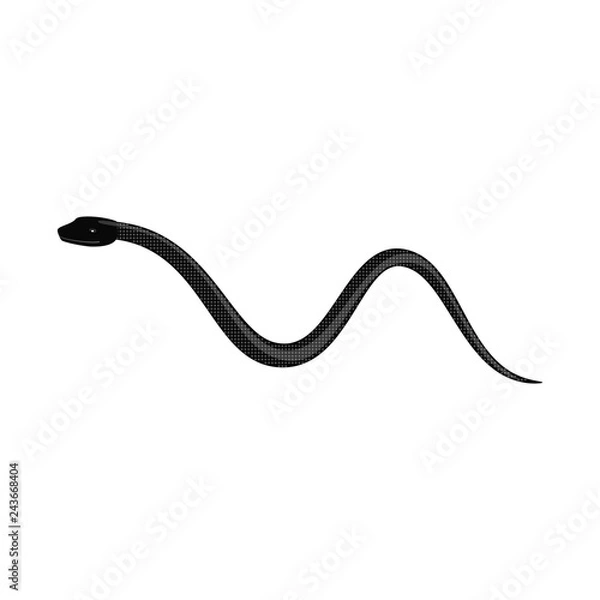Fototapeta Vector design of harm and bite icon. Set of harm and reptile stock symbol for web.