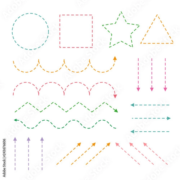 Obraz Geometry worksheet vector design