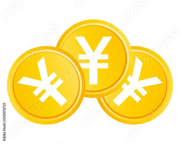 Fototapeta お金　コイン　ゴールド