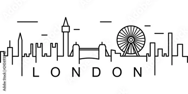 Fototapeta London outline icon. Can be used for web, logo, mobile app, UI, UX