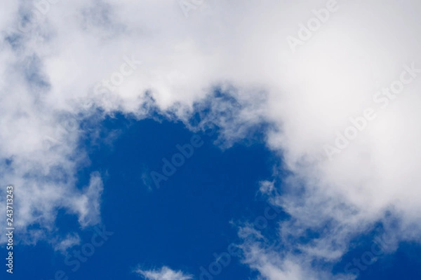 Obraz blue sky with white clouds