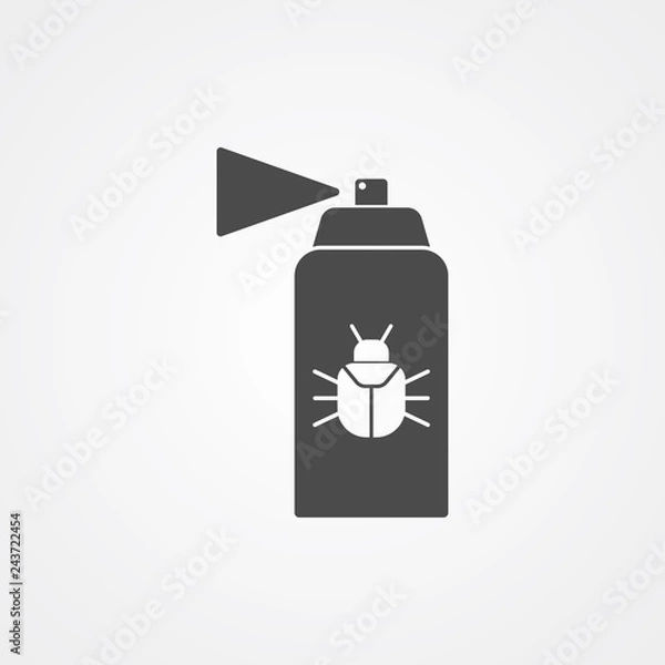 Fototapeta Bug spray vector icon sign symbol