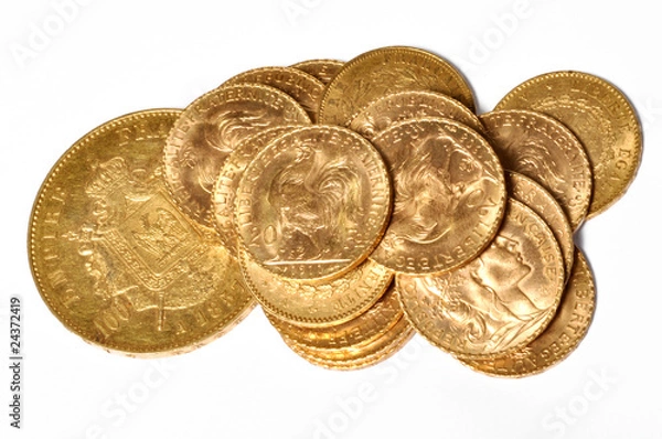 Fototapeta trésor en pièces d'or