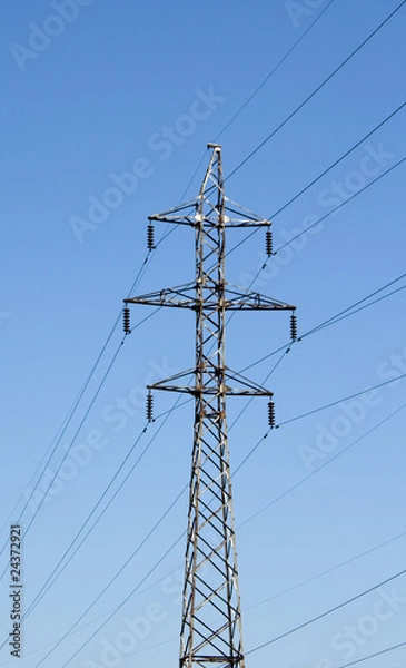 Fototapeta High voltage line