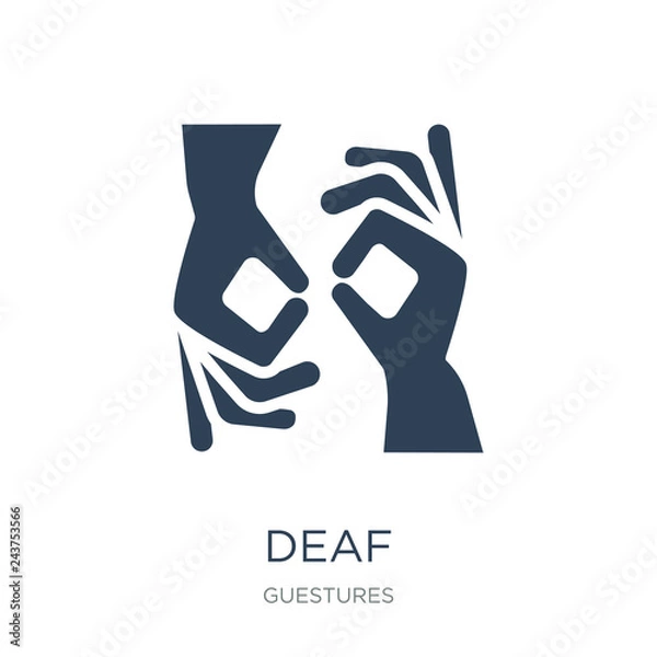Fototapeta deaf icon vector on white background, deaf trendy filled icons f