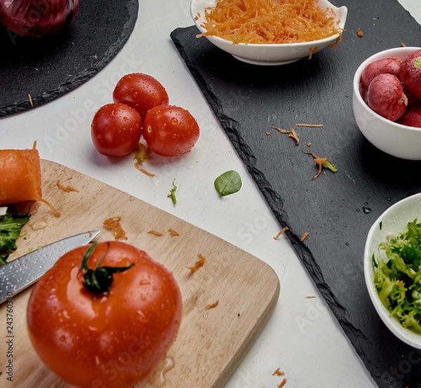 Obraz ensalada preparación