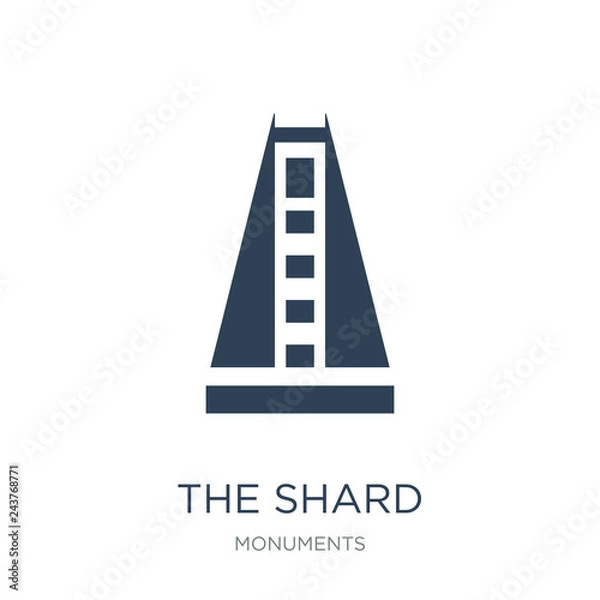Obraz the shard icon vector on white background, the shard trendy fill