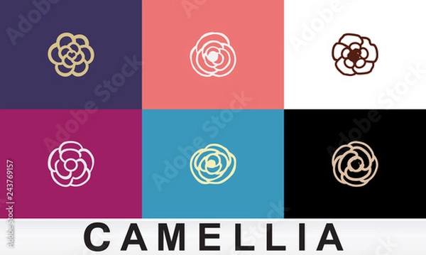 Fototapeta eps Vector image: Logo material camellia