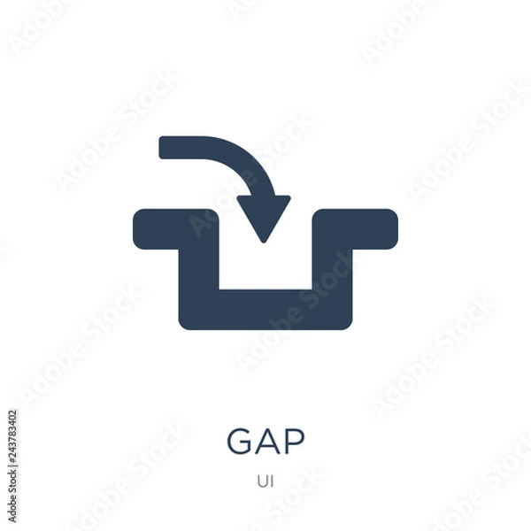 Obraz gap icon vector on white background, gap trendy filled icons from UI collection, gap vector illustration