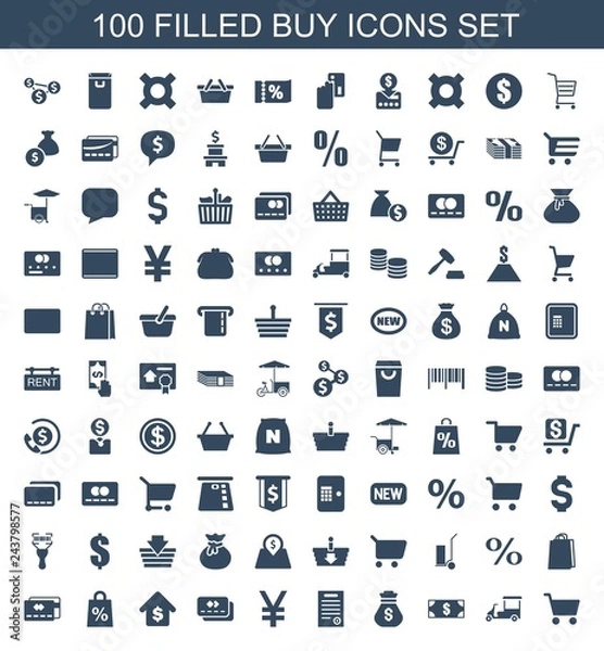 Fototapeta 100 buy icons
