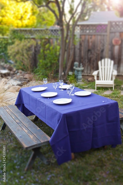Obraz Fancy table setup in a garden
