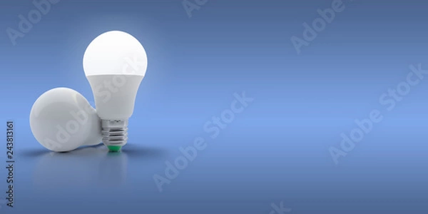 Obraz LED light bulb on an isolated background. 3d model, 3d image, 3d render