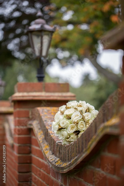 Fototapeta Yellow rose boquet for wedding