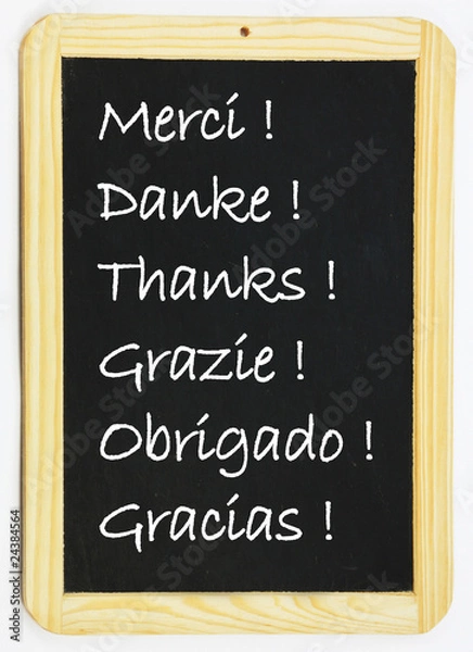 Fototapeta Merci dans toutes les langues