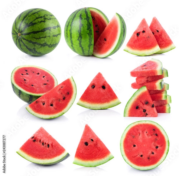 Fototapeta watermelon isolated on white background
