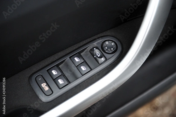 Fototapeta controls near the steering wheel in a modern car