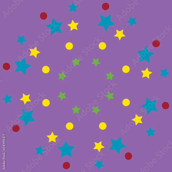 Obraz Vector star pattern on a purple background