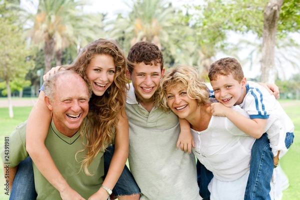 Obraz Young generation enjoying piggyride