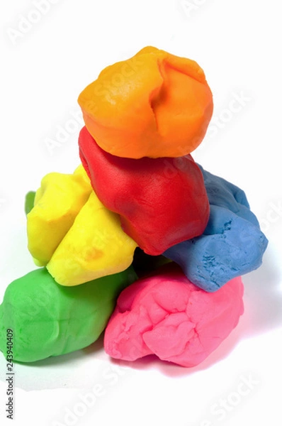 Obraz the mountain from colored clay